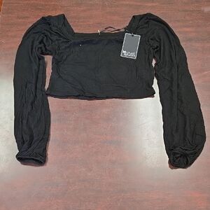 NWT Michael Lauren Jeremiah Squre Neck Crop Top XS